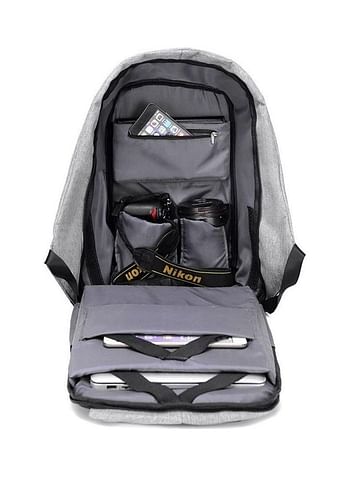 Anti-Theft And Water Backpack With USB Charger Port