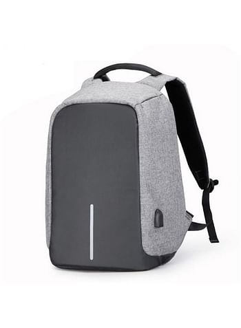 Anti-Theft Water Resistant Laptop Backpack With USB Charging Port Large Capacity For Travel & Business Grey