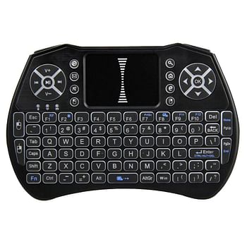 2.4GHz Air Mouse Touchpad Wireless Keyboard - English Black