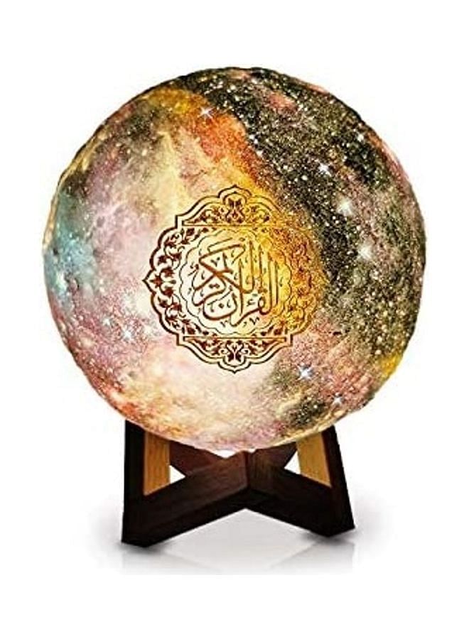 Starry Moon LED Lamp Bluetooth Quran and song speaker 3D Printing, 7-Color, with Remote Control multicolor