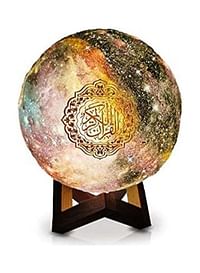 Starry Moon LED Lamp Bluetooth Quran and song speaker 3D Printing, 7-Color, with Remote Control multicolor