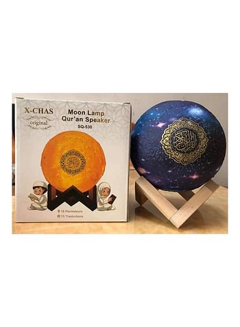 Starry Moon LED Lamp Bluetooth Quran and song speaker 3D Printing, 7-Color, with Remote Control multicolor