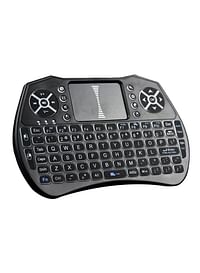 Wireless Keyboard Remote Control With Touchpad For Smart TV Black