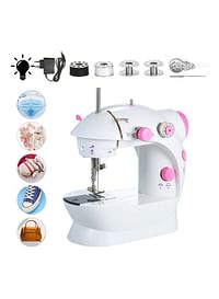 Multi-Function Electric Micro-Sewing Machine with Foot Pedal and Power Adapter P-32484EU* White/Pink