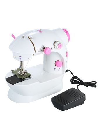 Multi-Function Electric Micro-Sewing Machine with Foot Pedal and Power Adapter P-32484EU* White/Pink