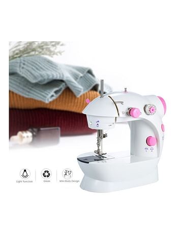 Multi-Function Electric Micro-Sewing Machine with Foot Pedal and Power Adapter P-32484EU* White/Pink