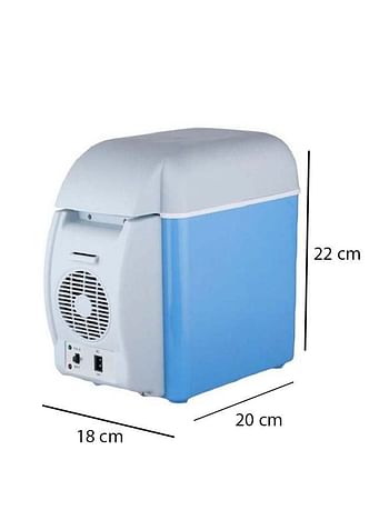 Multi-Function Portable Car Mini Fridge 7.5 L 2724675505766 Blue/White