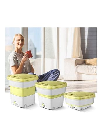 Mini Portable Folding Washing Machine 135 W MINIWASH08 White/Yellow