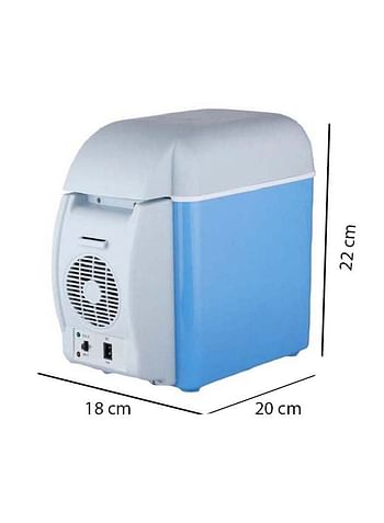 Multi-Function Portable Car Mini Fridge 7.5 L 2724675505728 Blue/White