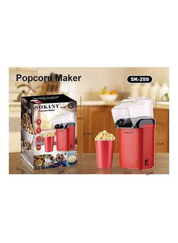 Mini Automatic Popcorn Machine 500.0 ml 1200.0 W 299-b Black/Red