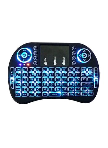 2.4Ghz Backlit Wireless Keyboard With Touchpad Black