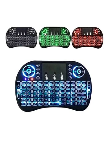 2.4Ghz Backlit Wireless Keyboard With Touchpad Black