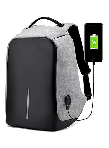 Anti-theft charging backpack Grey/Black