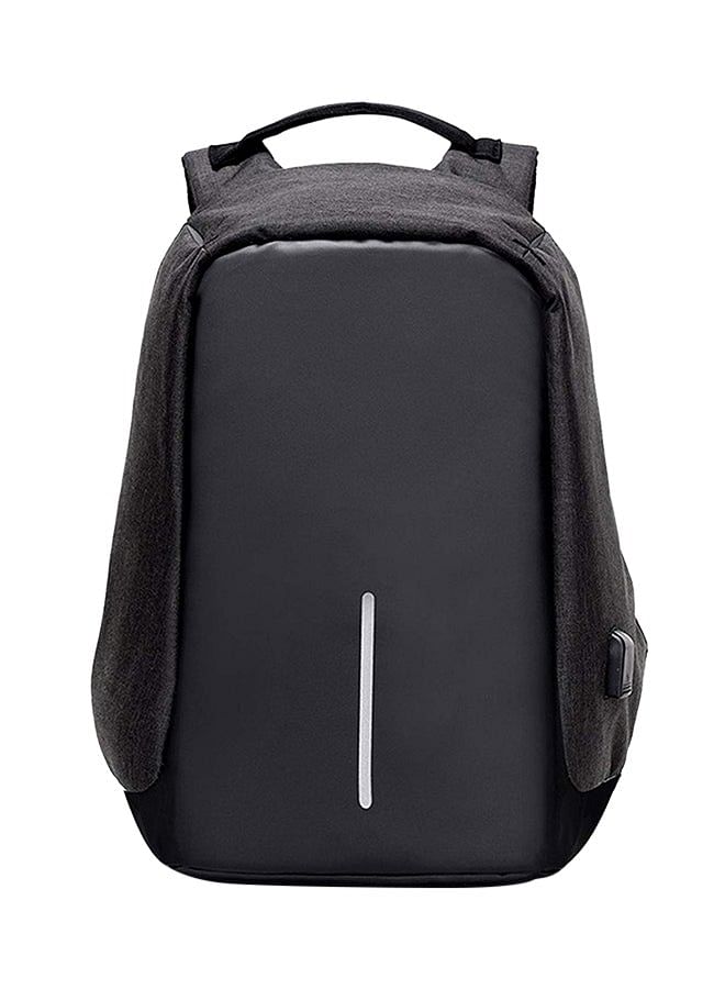 Backpack with USB Charging Port Black