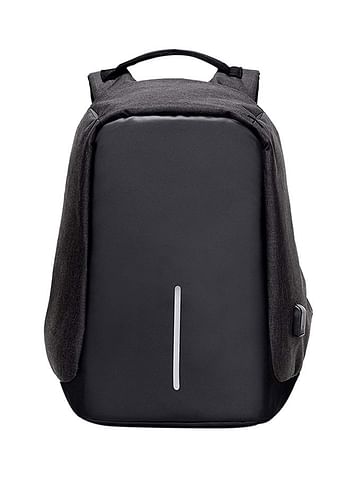 Backpack with USB Charging Port Black