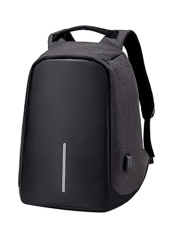 Backpack with USB Charging Port Black