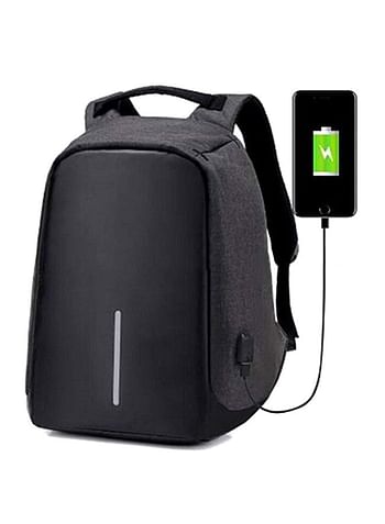 Backpack with USB Charging Port Black