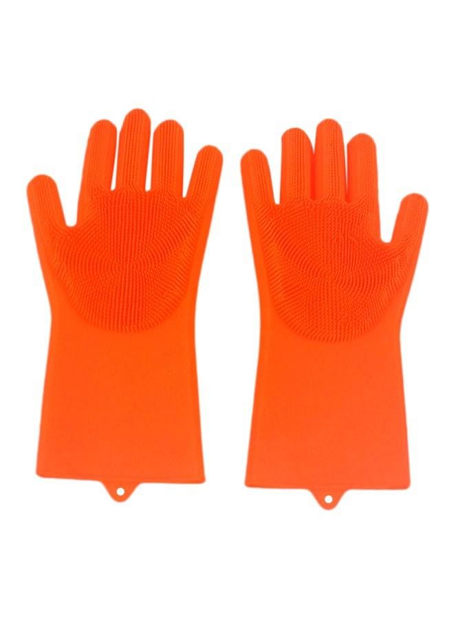 2-Piece Heat Resistant Mitts Orange 16centimeter