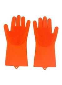 2-Piece Heat Resistant Mitts Orange 16centimeter