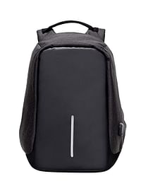 Backpack with USB Charging Port Black