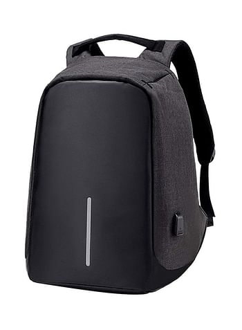 Backpack with USB Charging Port Black