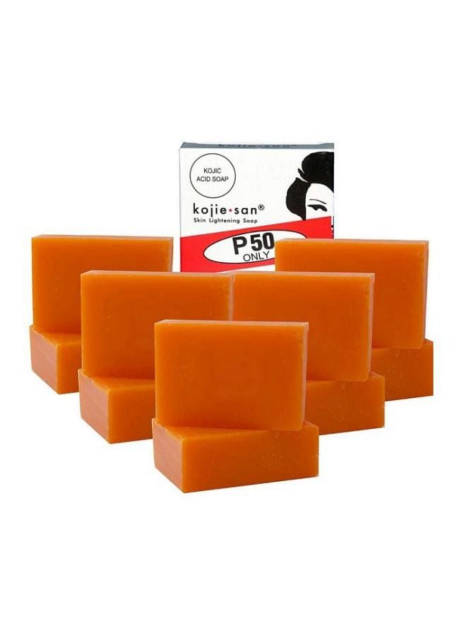 10-Piece Skin Lightning Acid Soap Set Orange 10 x 65grams