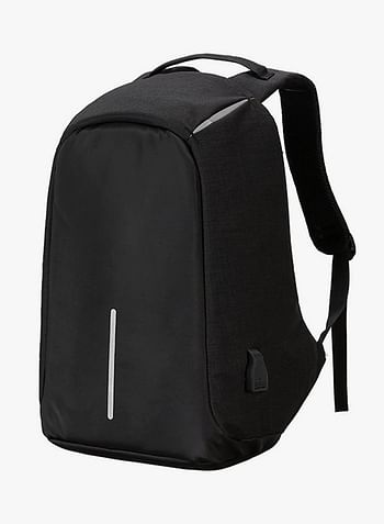 Anti Theft Backpack With USB Charging Port Black