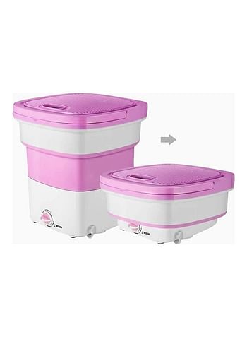 Mini Portable Folding Washing Machine 135 W MINIWM05 White/Pink