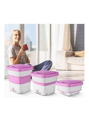 Mini Portable Folding Washing Machine 135 W MINIWM05 White/Pink