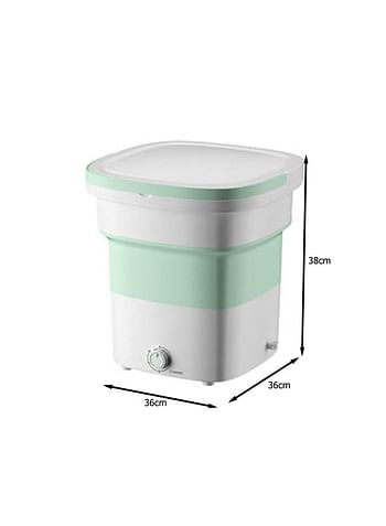 Portable Ultrasonic Two-way Rotation High-Frequency Easy Carry Clothes Washing Machine KPB18-8 Green/White