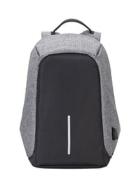 Anti Theft Back Pack With USB Charging Port Grey/Black