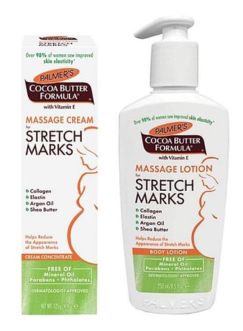 2-Piece Cocoa Butter Formula Massage Set For Stretch Marks