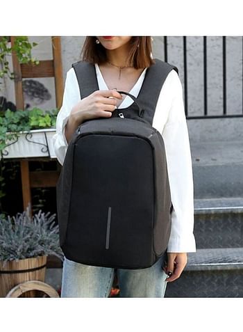 Waterproof Anti-Theft Zipper Backpack Black