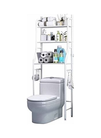 3 Tier Bathroom Organiser Over The Toilet Storage White 158cm