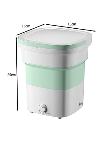 Portable Mini Folding Clothes Washing Machine 135 W Miniwash112 Green/White