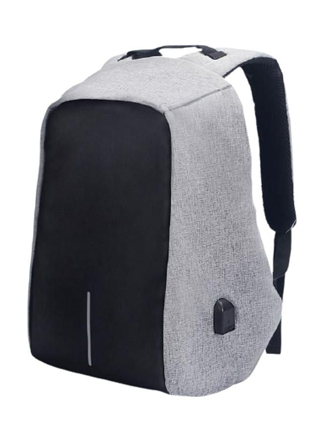 Basic Series Anti Theft Laptop Backpack With USB Charging Port Black/Grey