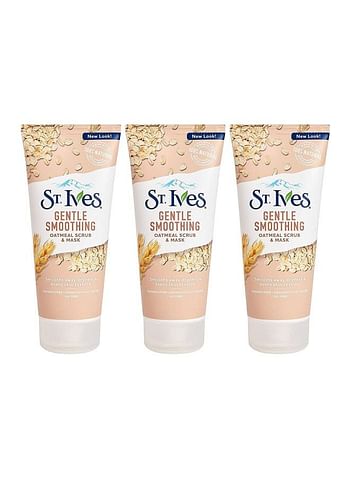 Pack Of 3 Nourished and Smooth Oatmeal Mask Scrub