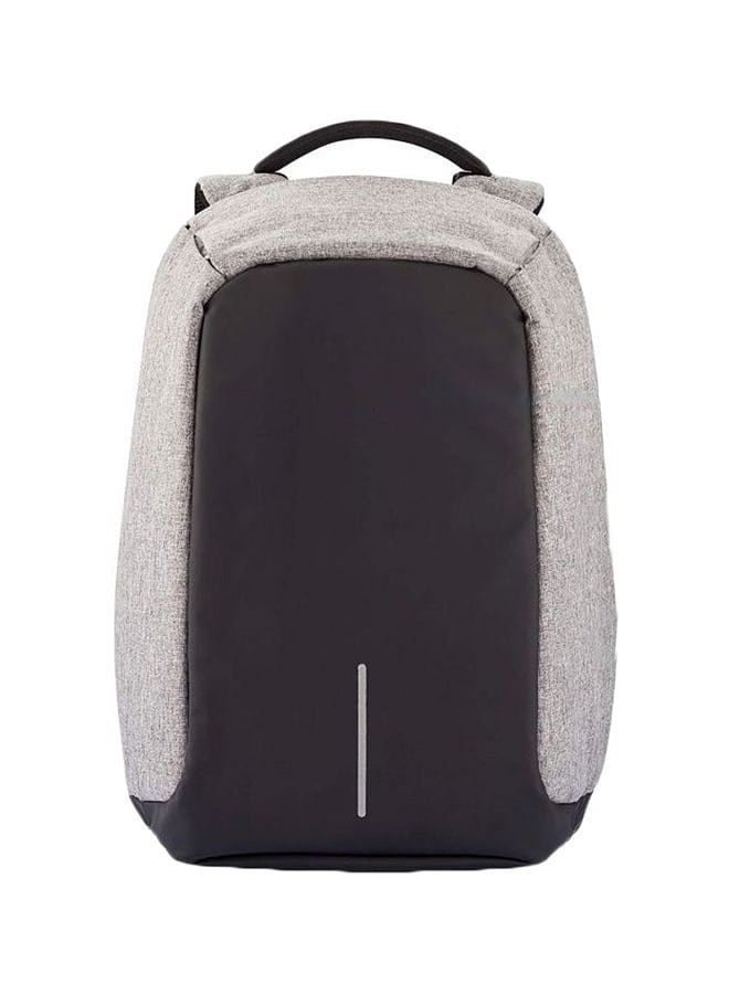 Anti-Theft Waterproof Backpack With USB Charging Port Grey/Black