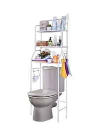 Bathroom Storage Rack White 45x25x153cm