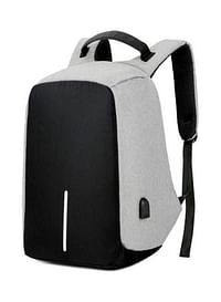 Anti-Theft Laptop Backpack With USB Charging Port Grey / Black