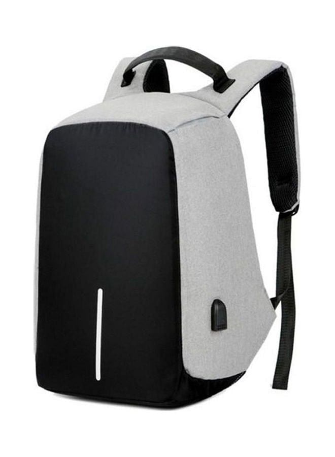 Antitheft Unisex Laptop Notebook Backpack Travel School Bag W/ Usb Charger Portmz2629 Grey