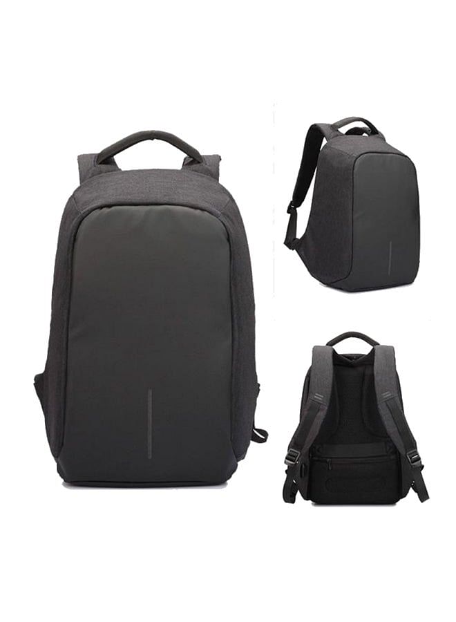 Anti Theft, USB Charging Port, Waterproof Backpack Black