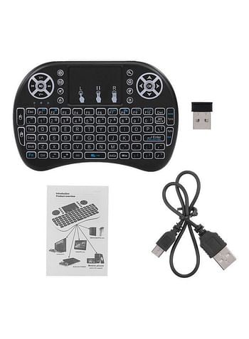 Air Keyboard Mouse Remote Touchpad Black