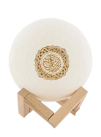 Quran Moon Lamp Bluetooth Speaker With Remote White