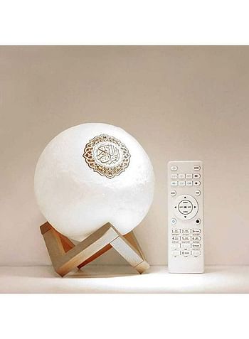 Quran Moon Lamp Bluetooth Speaker With Remote White