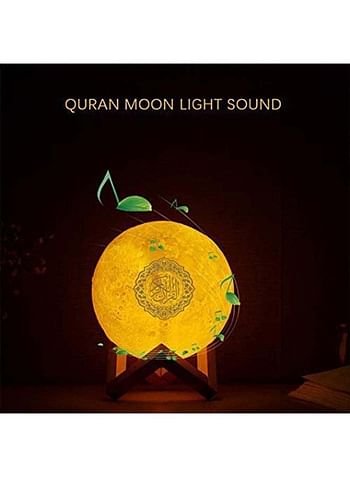 Quran Moon Lamp Bluetooth Speaker With Remote White