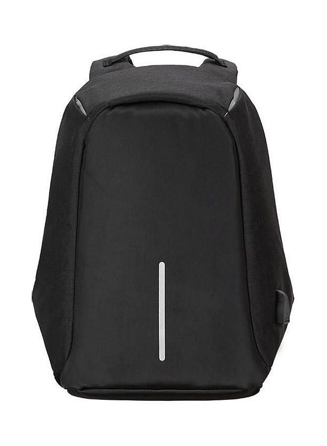 Antitheft Travel Backpack Capacity Waterproof Laptop Bag With Usb Charging Port Black