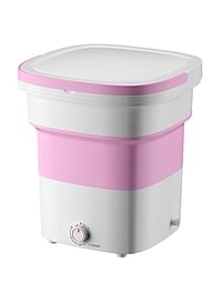 Portable Mini Folding Clothes Washing Machine 135 W Miniwash111 Pink/White