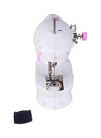 Mini Sewing Machine with Foot Pedal and Accessories Pink/White