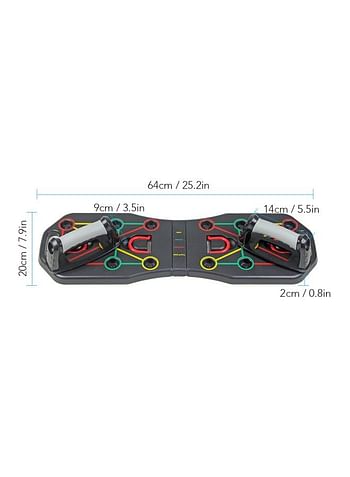 Multi-Function Foldable Push Up Board System 64x2x20cm